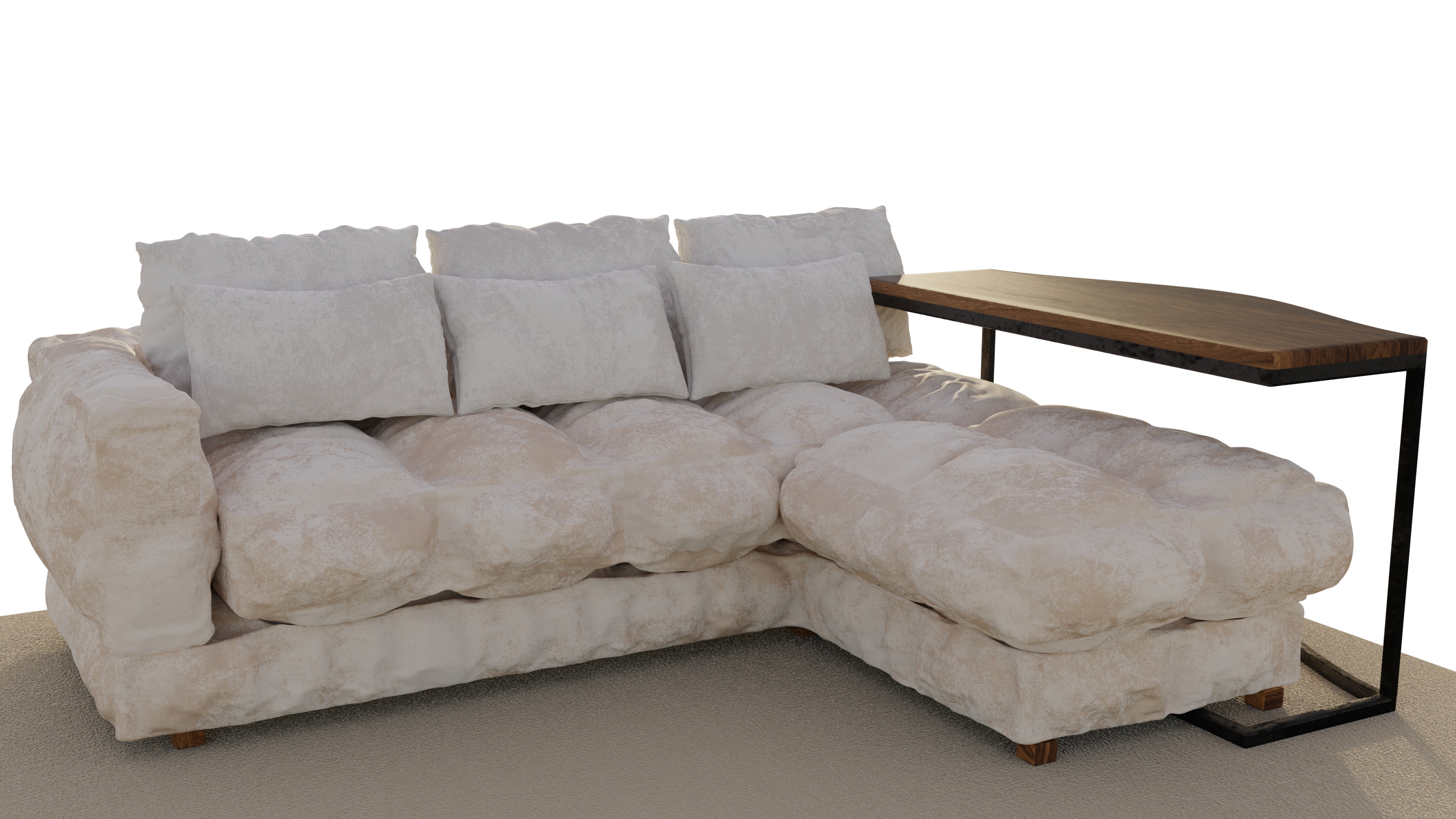 Sofa in warm collors 3D model_5