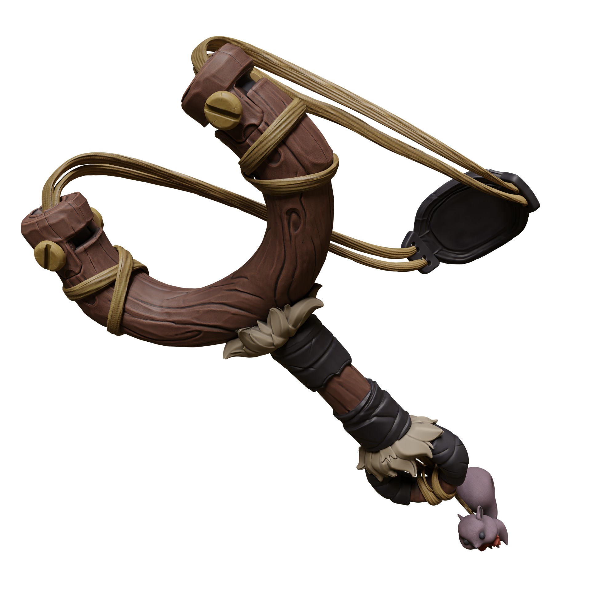 marvel rivals squirrel girl set of cosplay accessories slingshot 3D print model_12