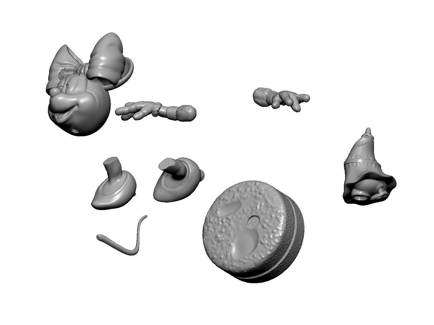 Minnie Mouse wua-la for 3D Printing Stl 3D print model_14