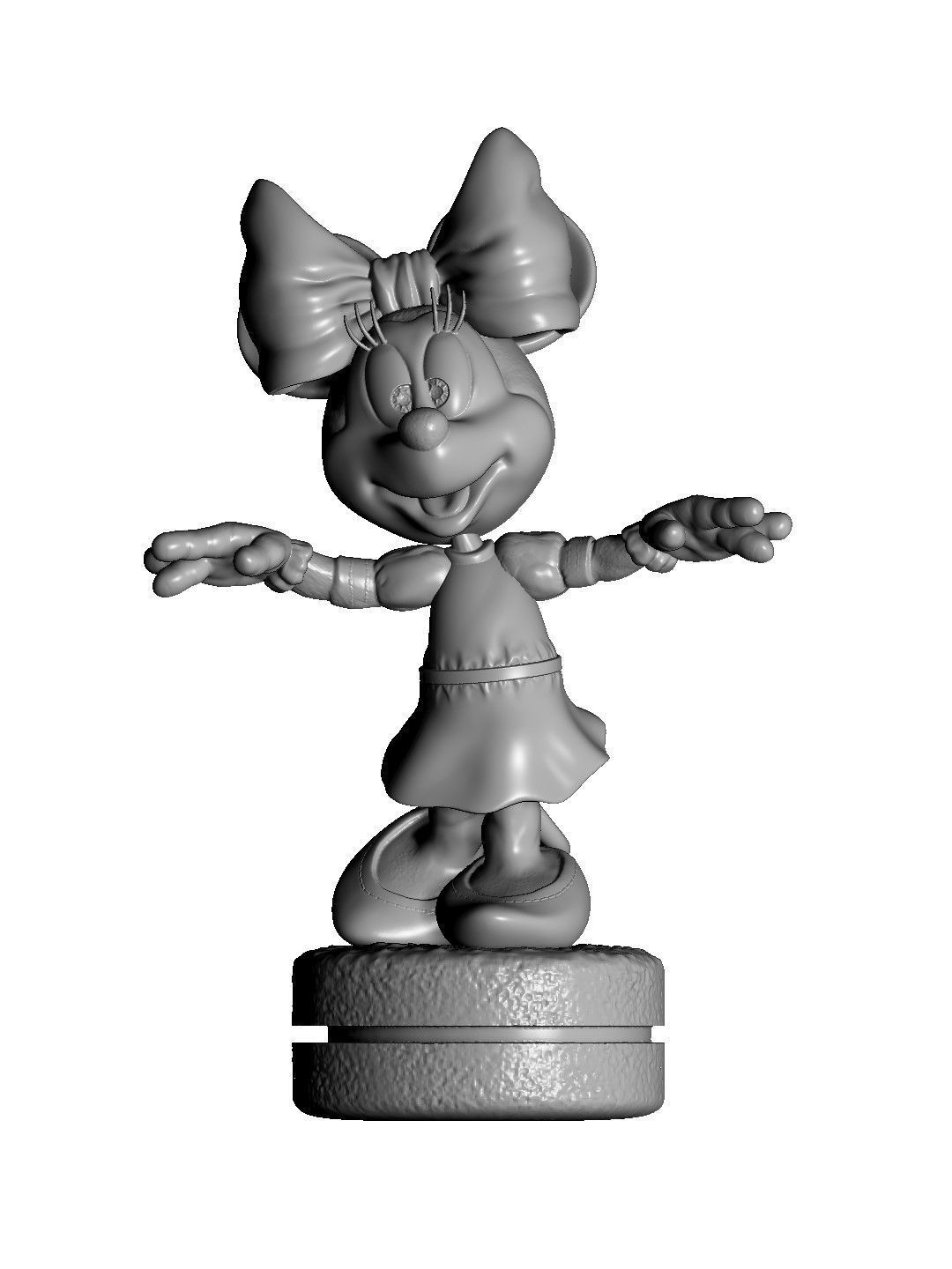 Minnie Mouse wua-la for 3D Printing Stl 3D print model_17
