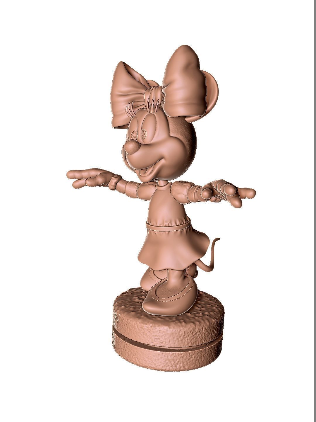 Minnie Mouse wua-la for 3D Printing Stl 3D print model_7