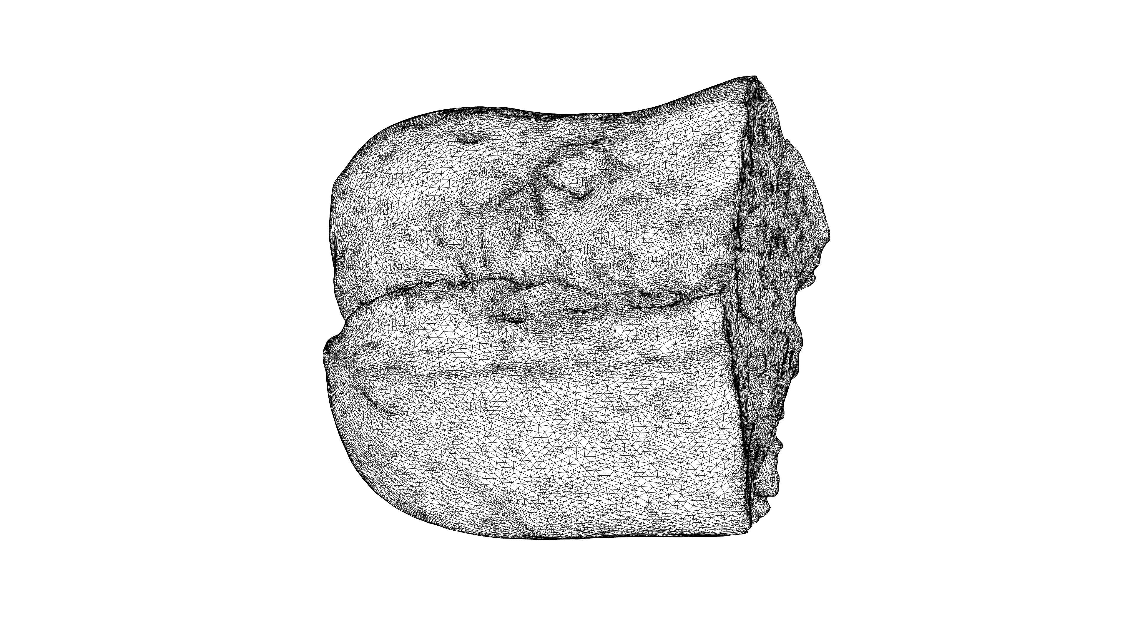 Photorealistic 3D scan of half a rye bread Low-poly 3D model_22