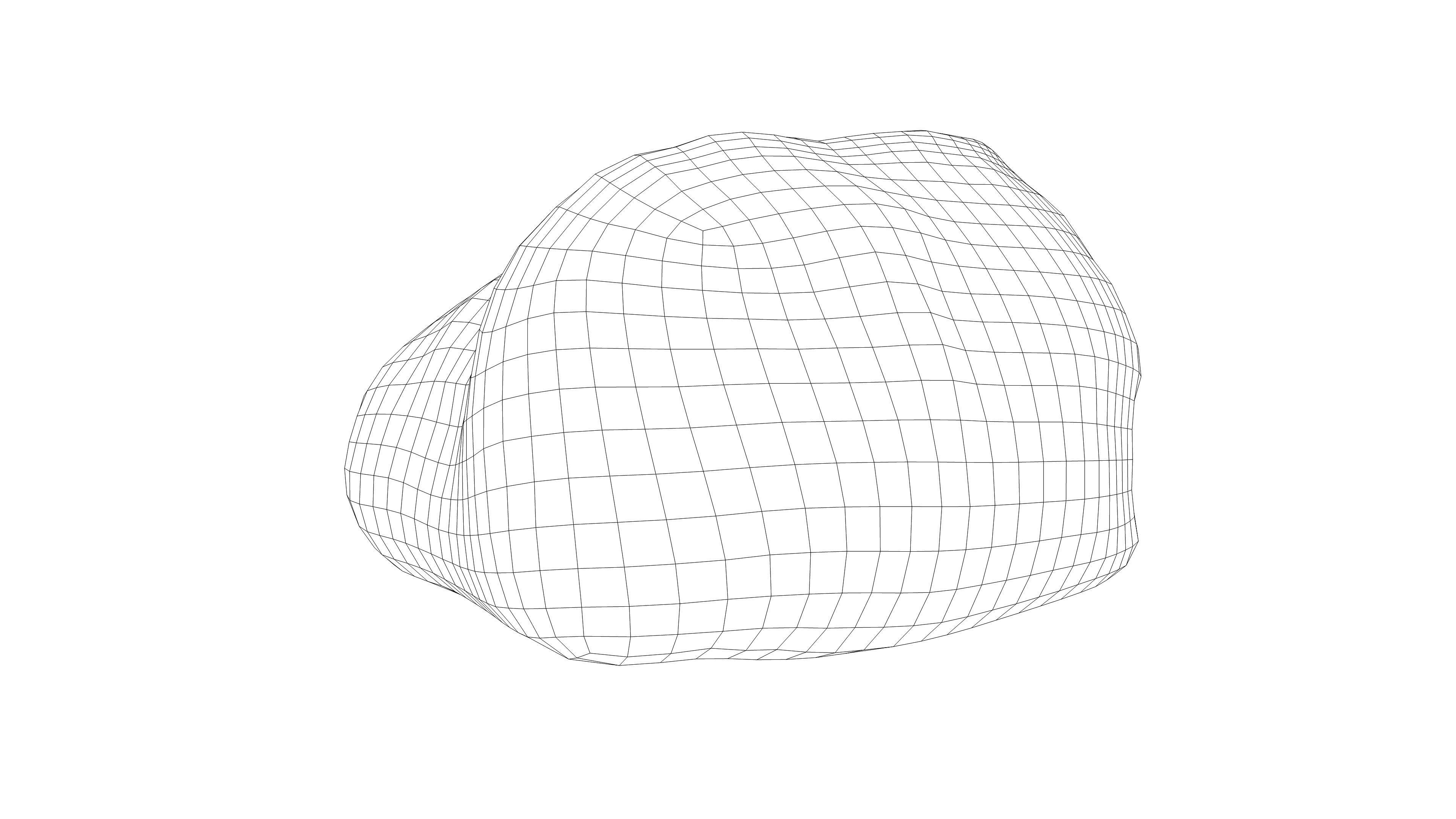 Photorealistic 3D scan of half a rye bread Low-poly 3D model_3