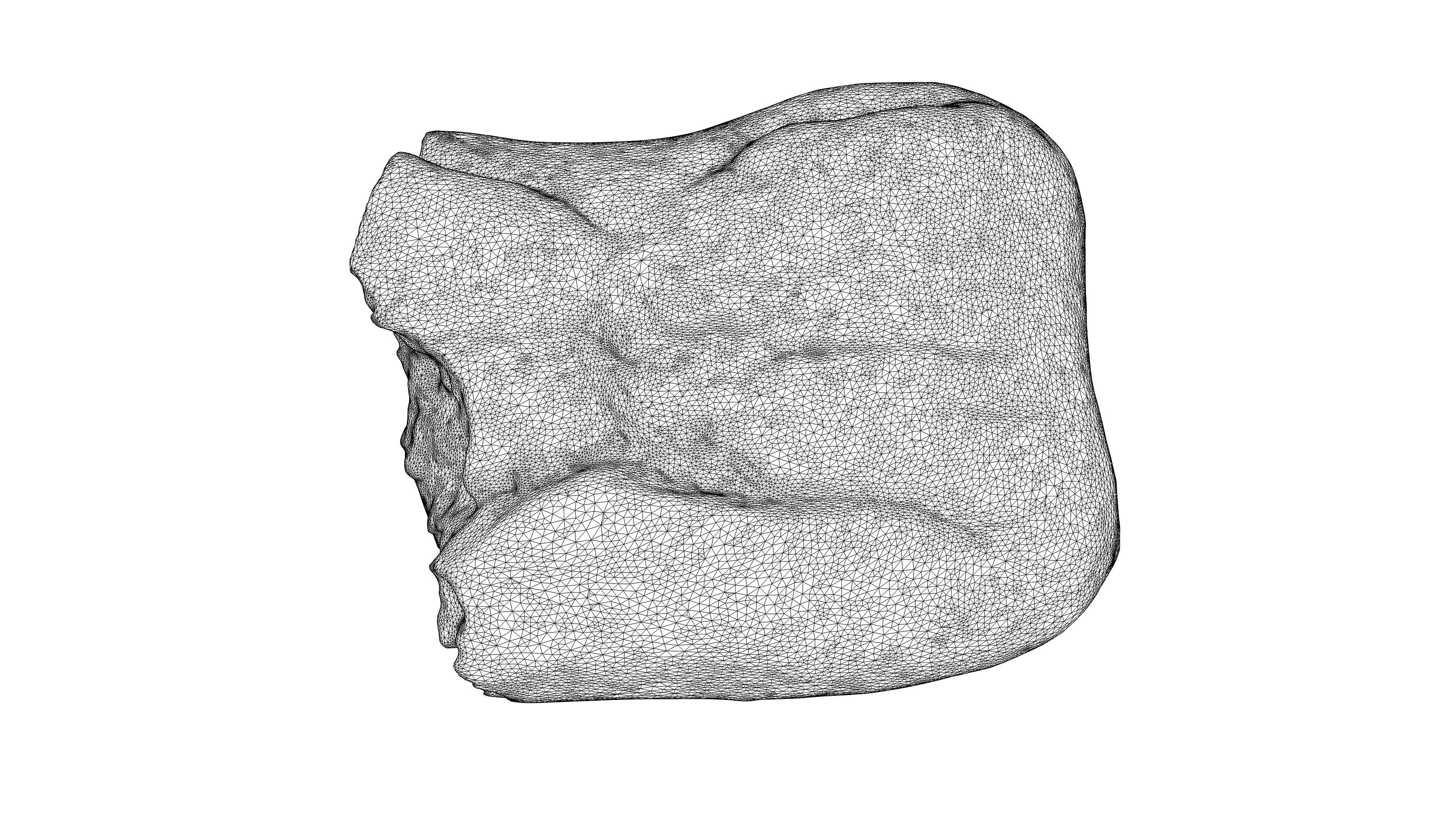 Photorealistic 3D scan of half a rye bread Low-poly 3D model_26
