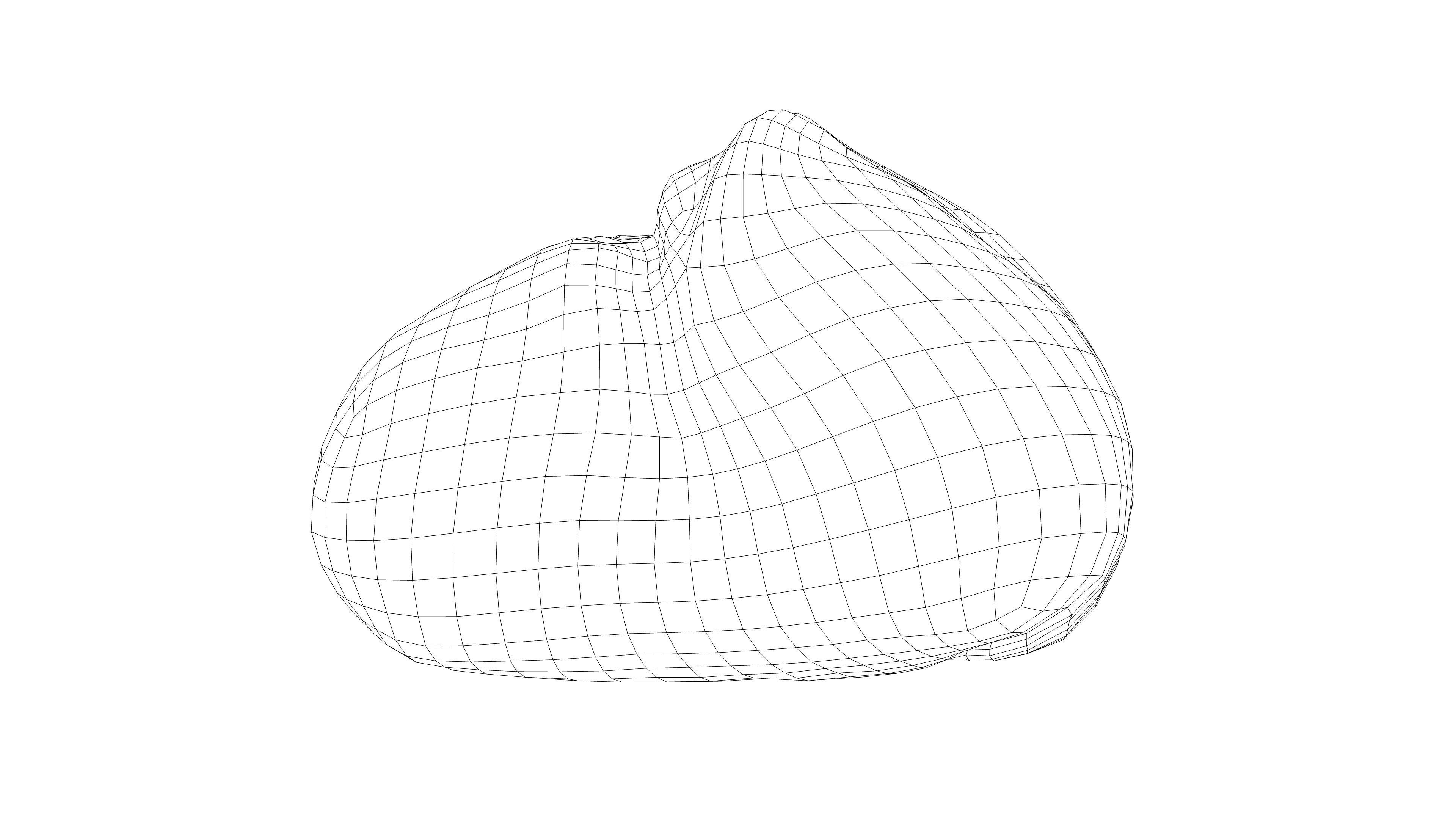 Photorealistic 3D scan of half a rye bread Low-poly 3D model_21