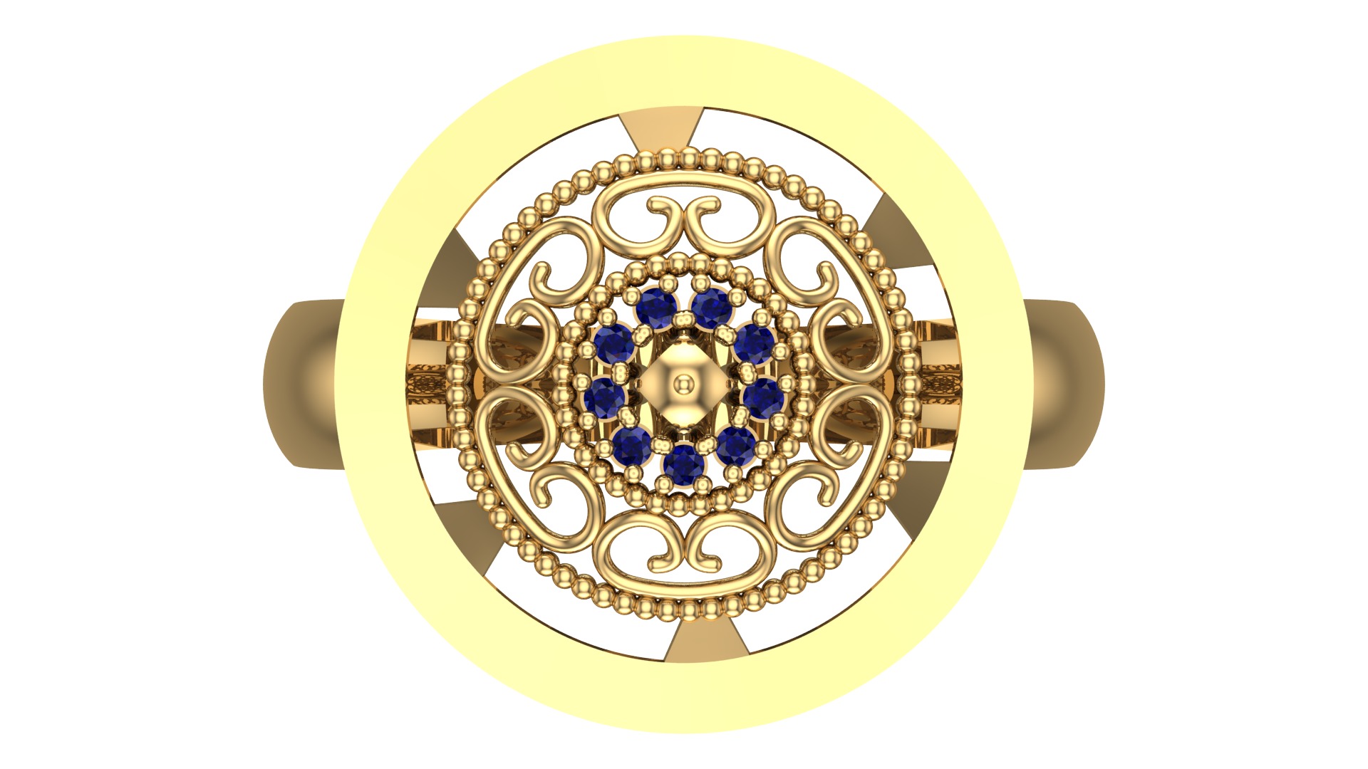 NEW RING COLLECTION WITH STONE-MR09- 3D print model_4