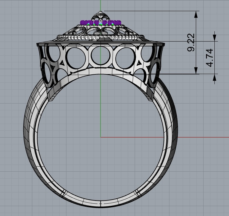 NEW RING COLLECTION WITH STONE-MR09- 3D print model_2