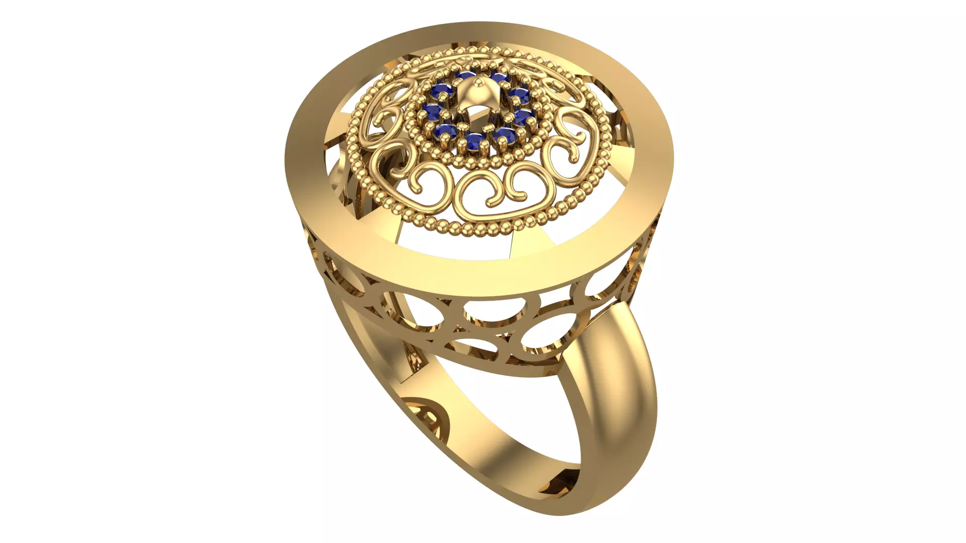NEW RING COLLECTION WITH STONE-MR09- 3D print model_0