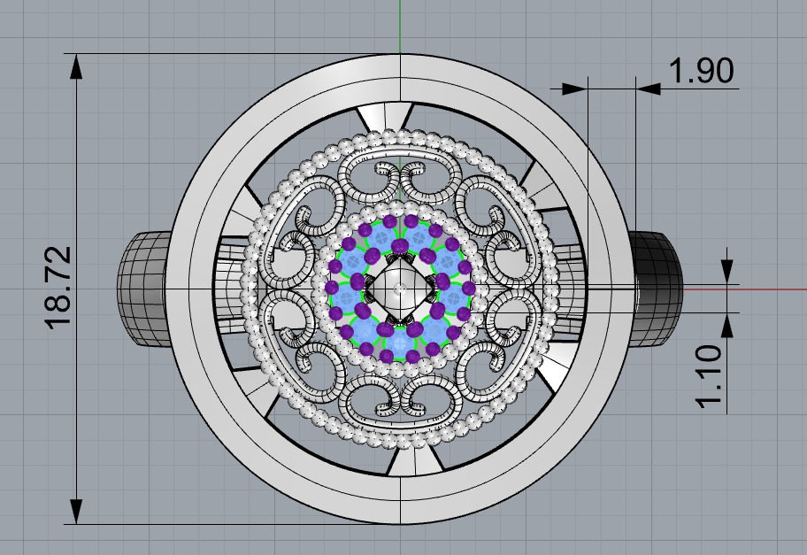 NEW RING COLLECTION WITH STONE-MR09- 3D print model_1