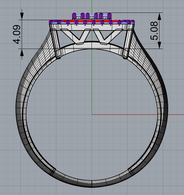 NEW RING COLLECTION WITH STONE-MR15- 3D print model_4