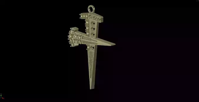 Pendant Cross with Nails