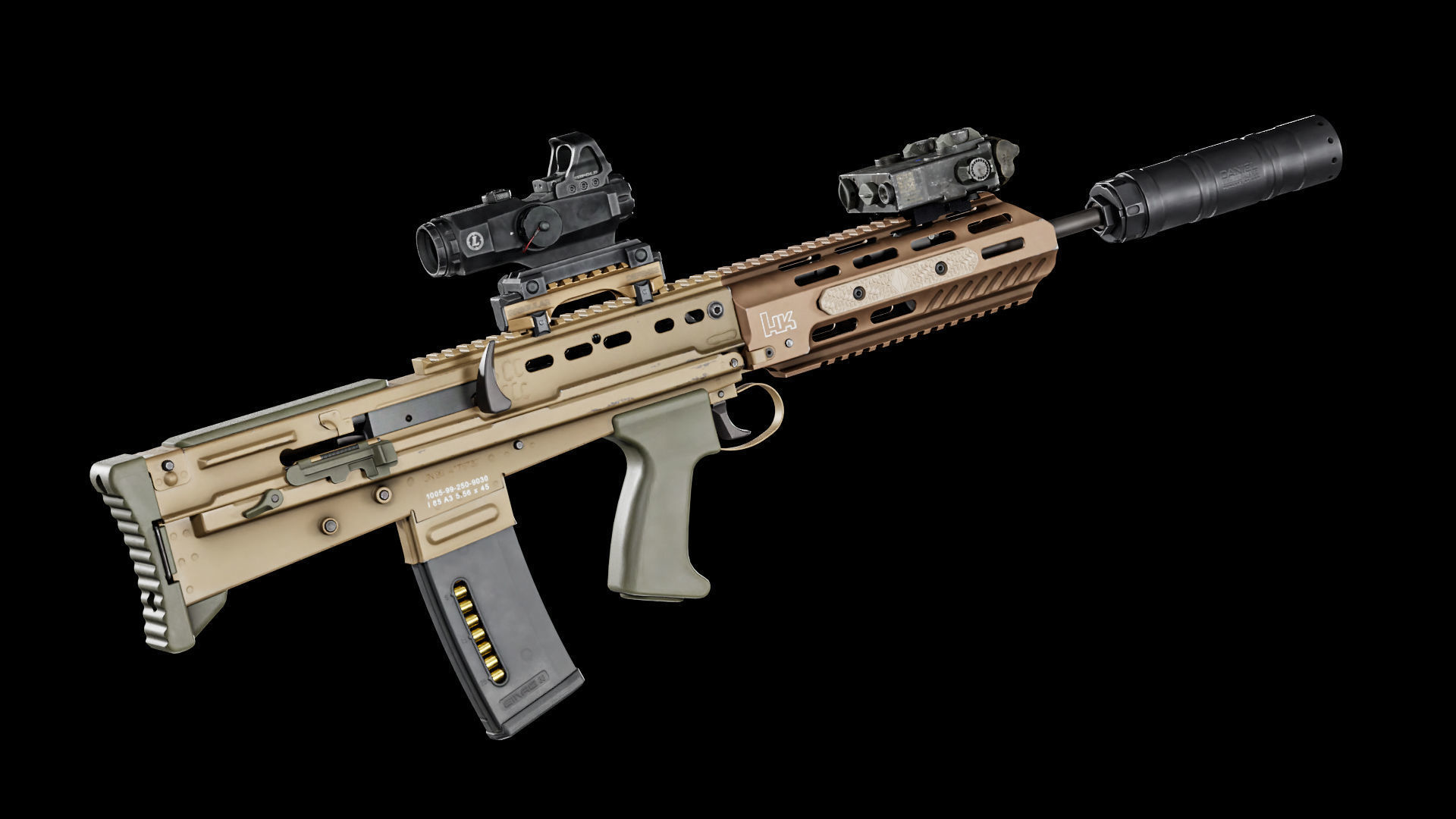 L85A3 Low-poly 3D model_5