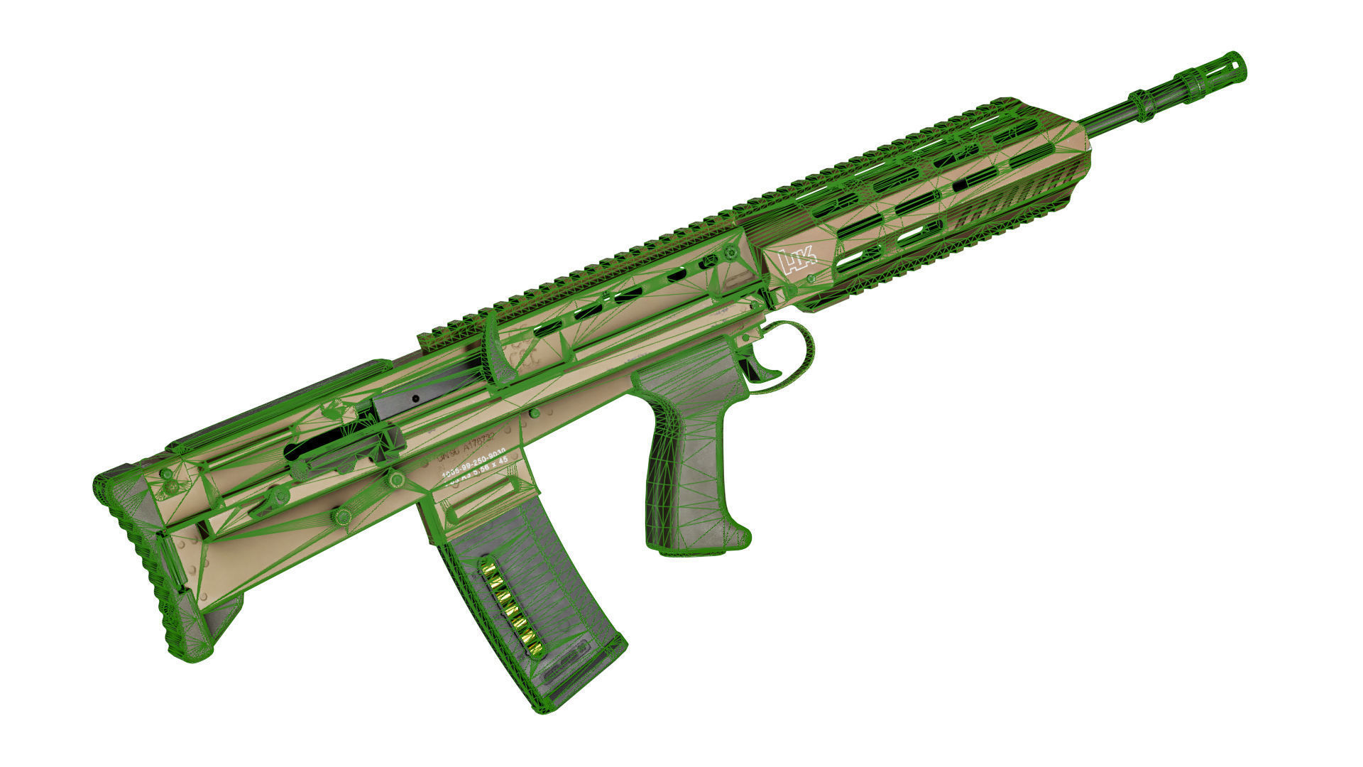 L85A3 Low-poly 3D model_11