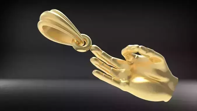 Italian hand OK pendant Jewelry 3D print model