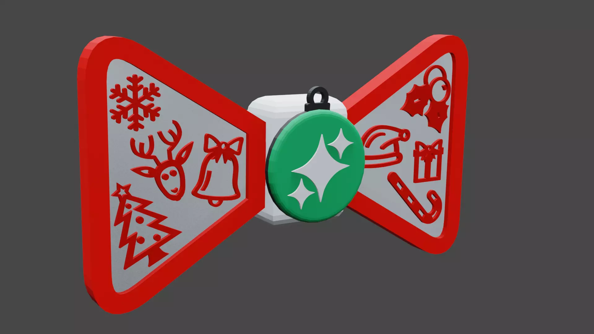 Christmas Bow Tie - Modular 3D-print Plug and Play 3D print model_0