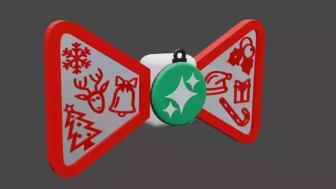 Christmas Bow Tie - Modular 3D-print Plug and Play  3D print model