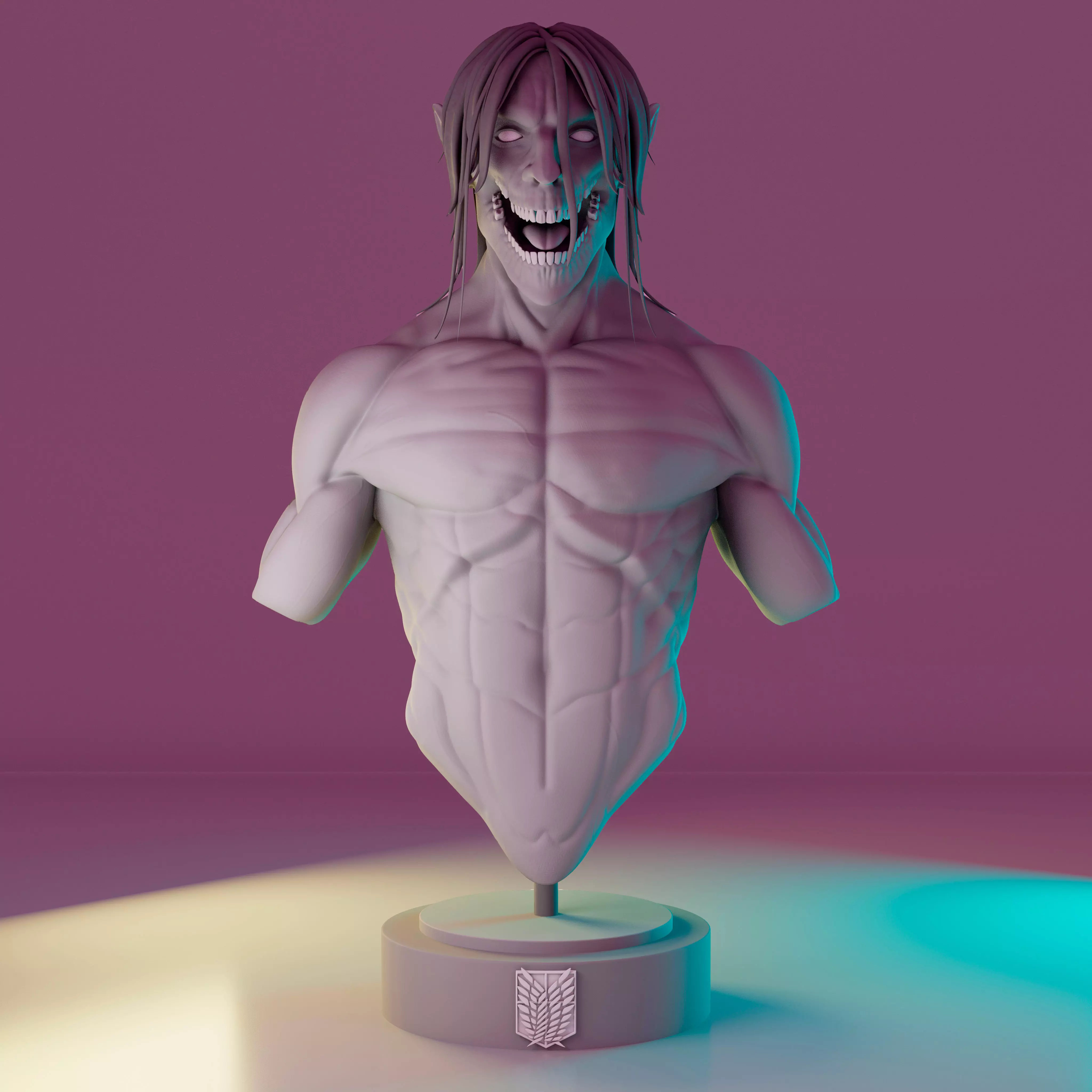 Eren Jaeger Bust 3D print model_0