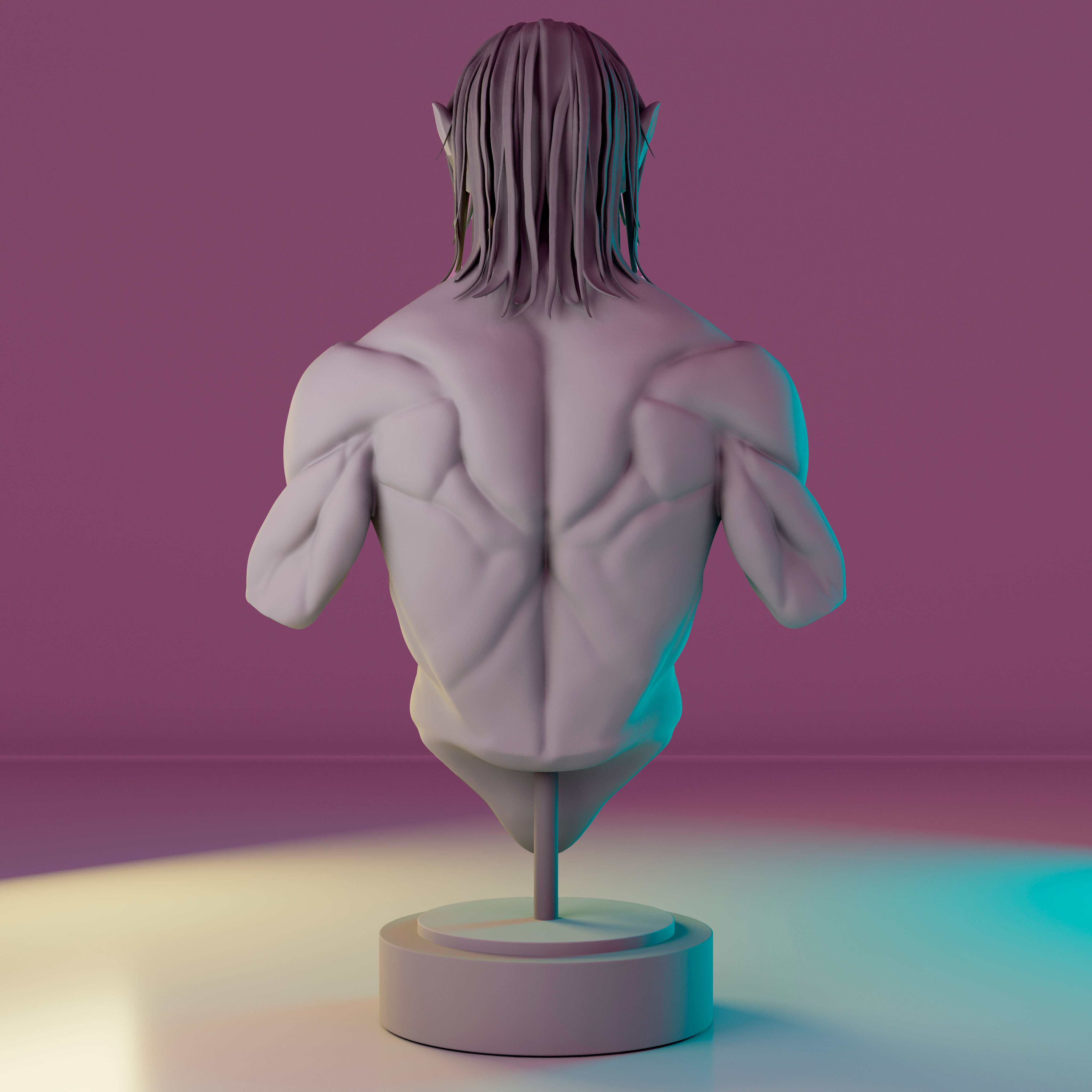 Eren Jaeger Bust 3D print model_3