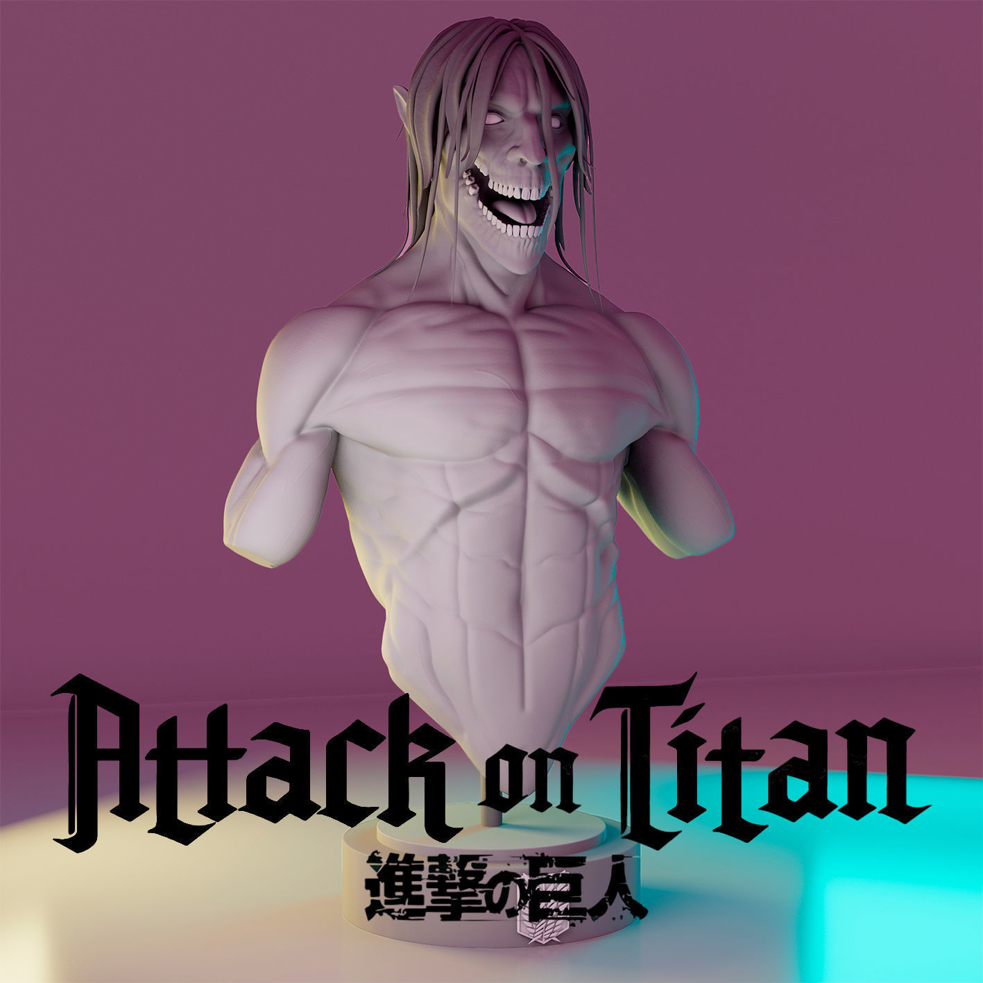 Eren Jaeger Bust 3D print model_7