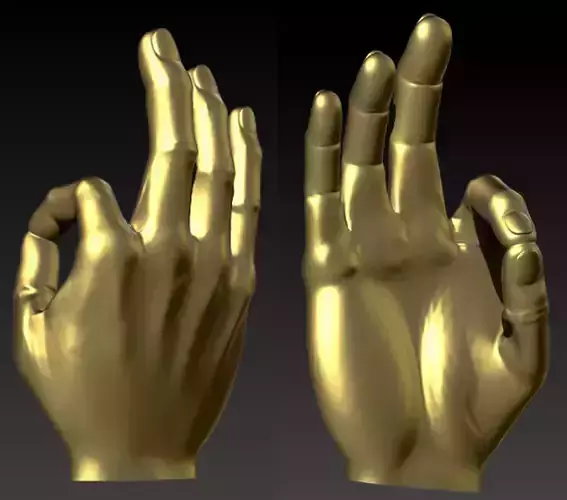 Italian hand OK pendant Jewelry 3D print model