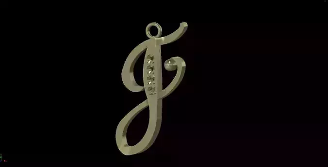 Pendant with Initial J