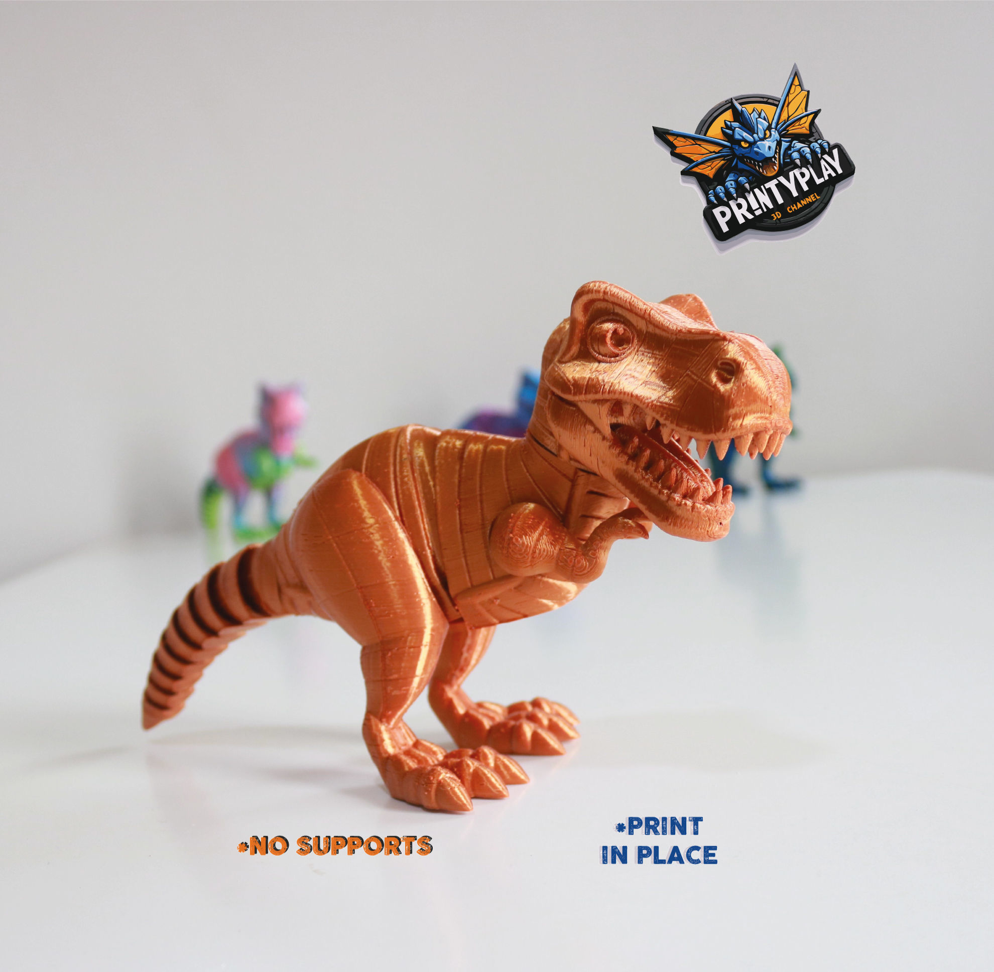 FLEXI TYRANNOSAURUS REX 3D print model_5