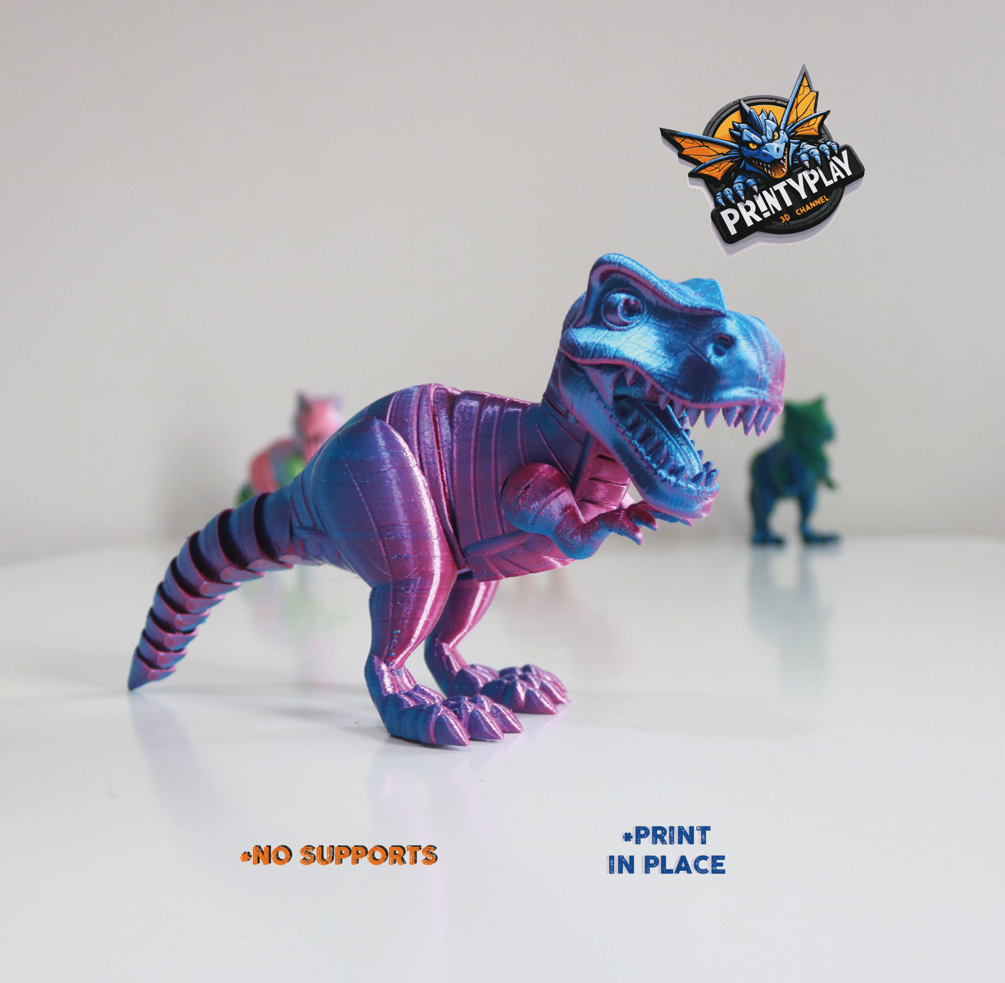 FLEXI TYRANNOSAURUS REX 3D print model_2