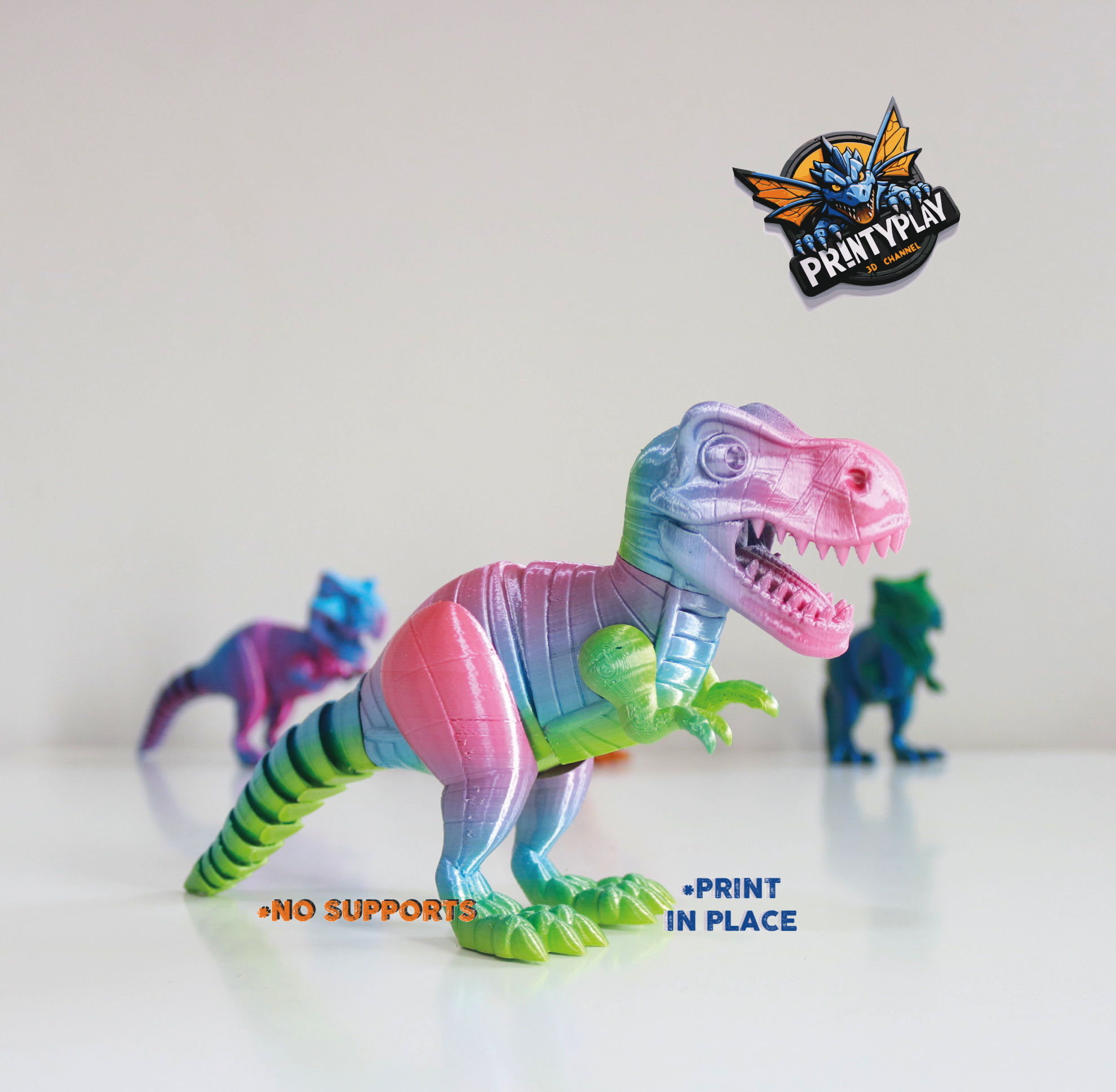 FLEXI TYRANNOSAURUS REX 3D print model_13