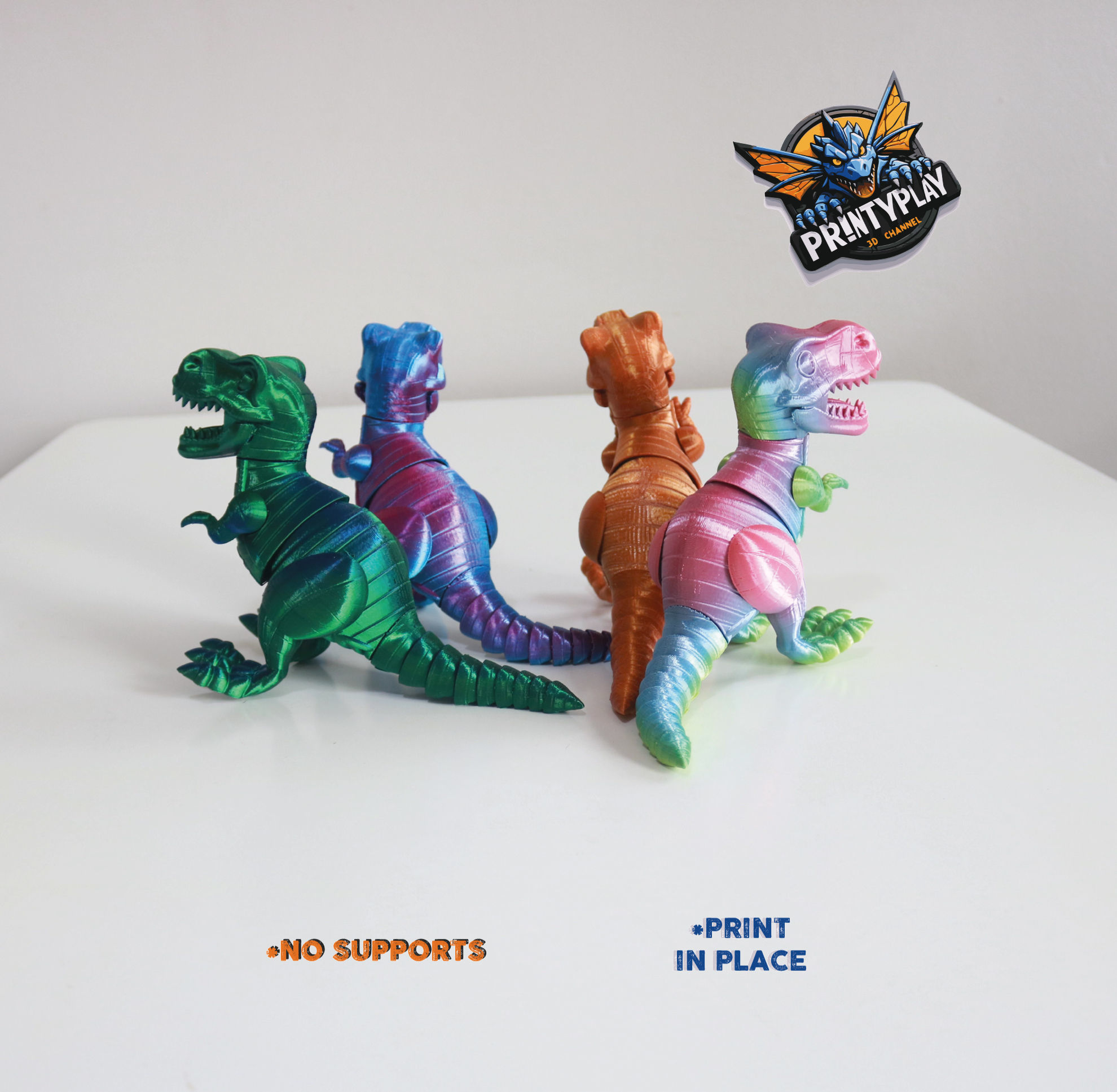 FLEXI TYRANNOSAURUS REX 3D print model_8