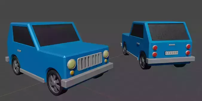 Low Poly Small Hatchback