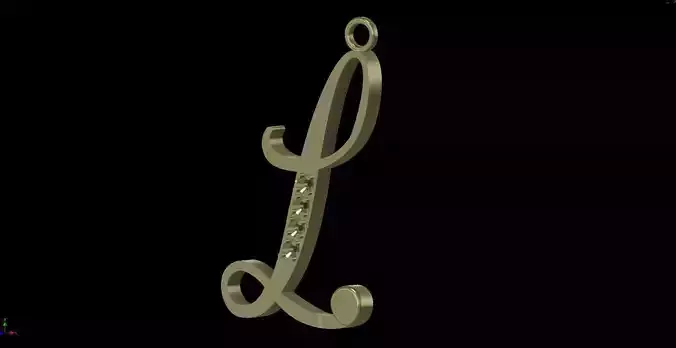  Pendant with Initial L