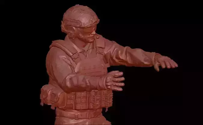 SOLDADO MODERNO ARMA HUMMER 3D print model