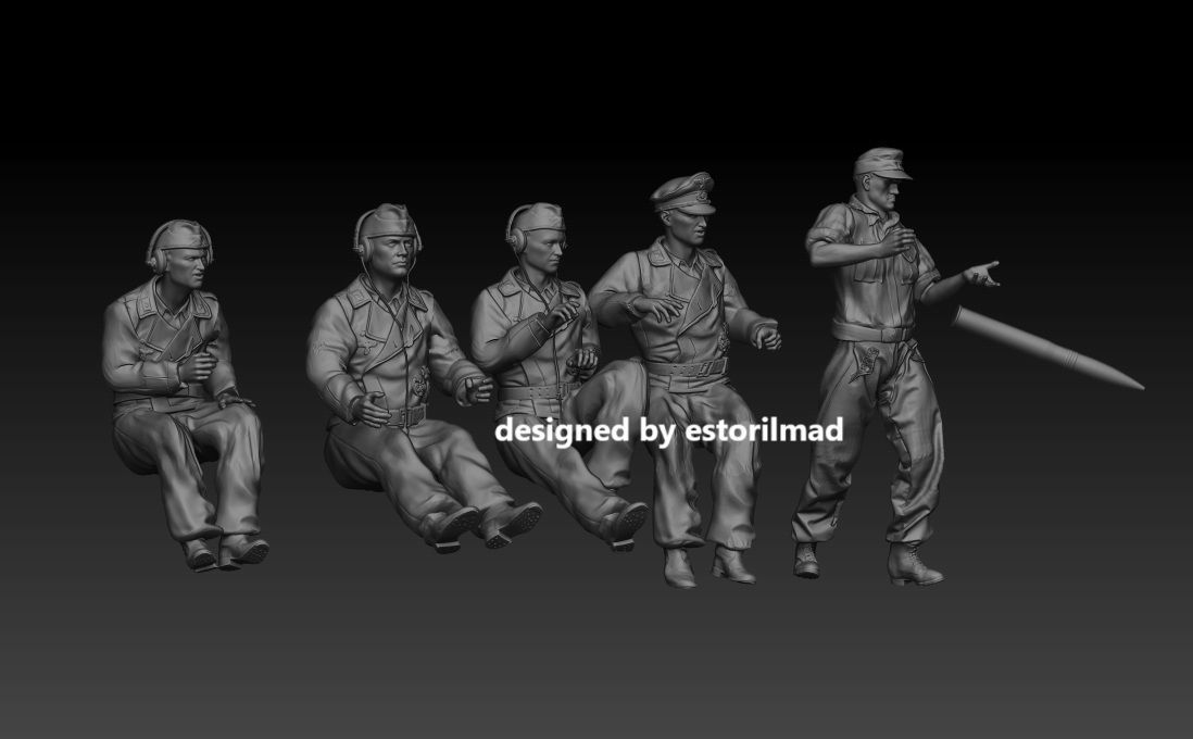 GERMAN TIGER PANZER TANK CREW INTERIOR 3D print model_1