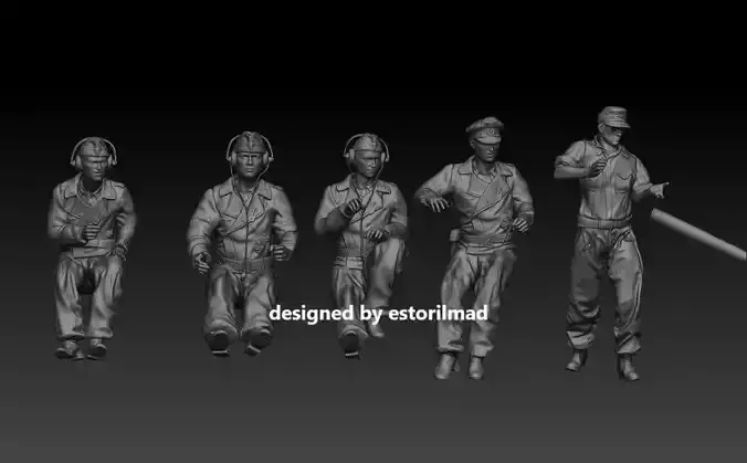 GERMAN TIGER PANZER TANK CREW INTERIOR 3D print model