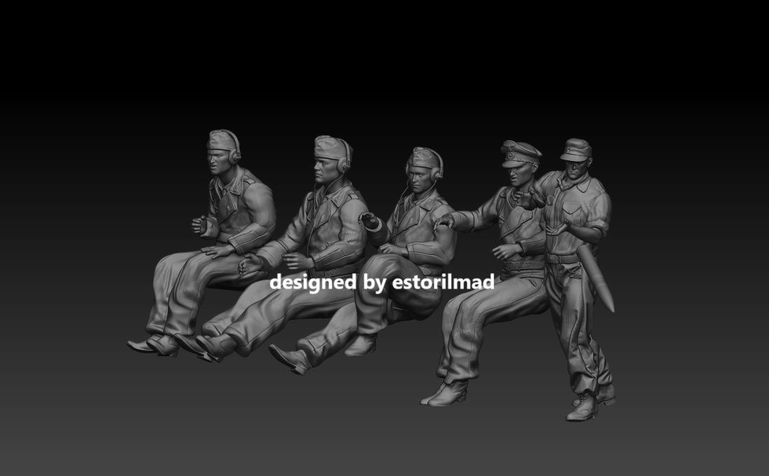 GERMAN TIGER PANZER TANK CREW INTERIOR 3D print model_2