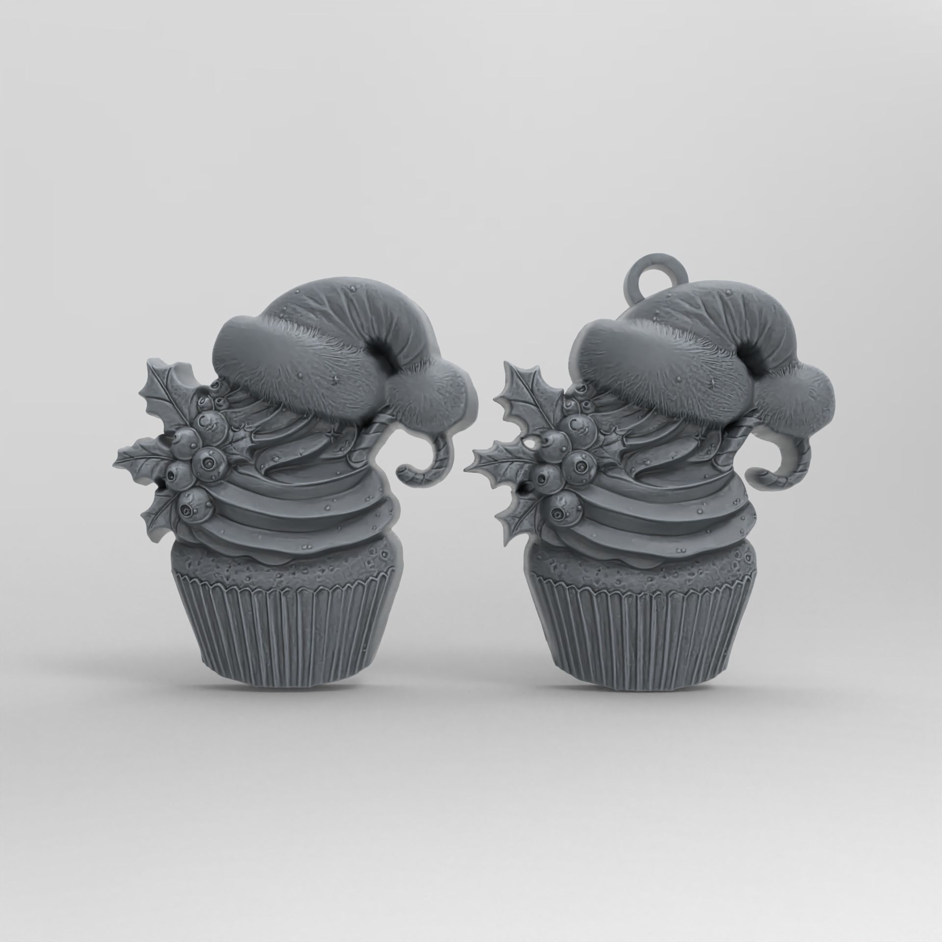 christmas tree cup cake decor 2  3D print model_1
