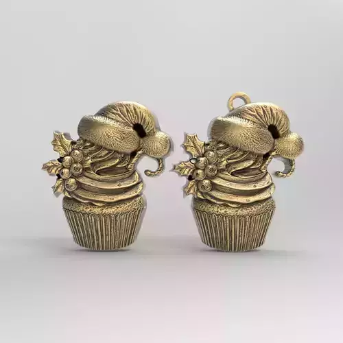 christmas tree cup cake decor 2  3D print model