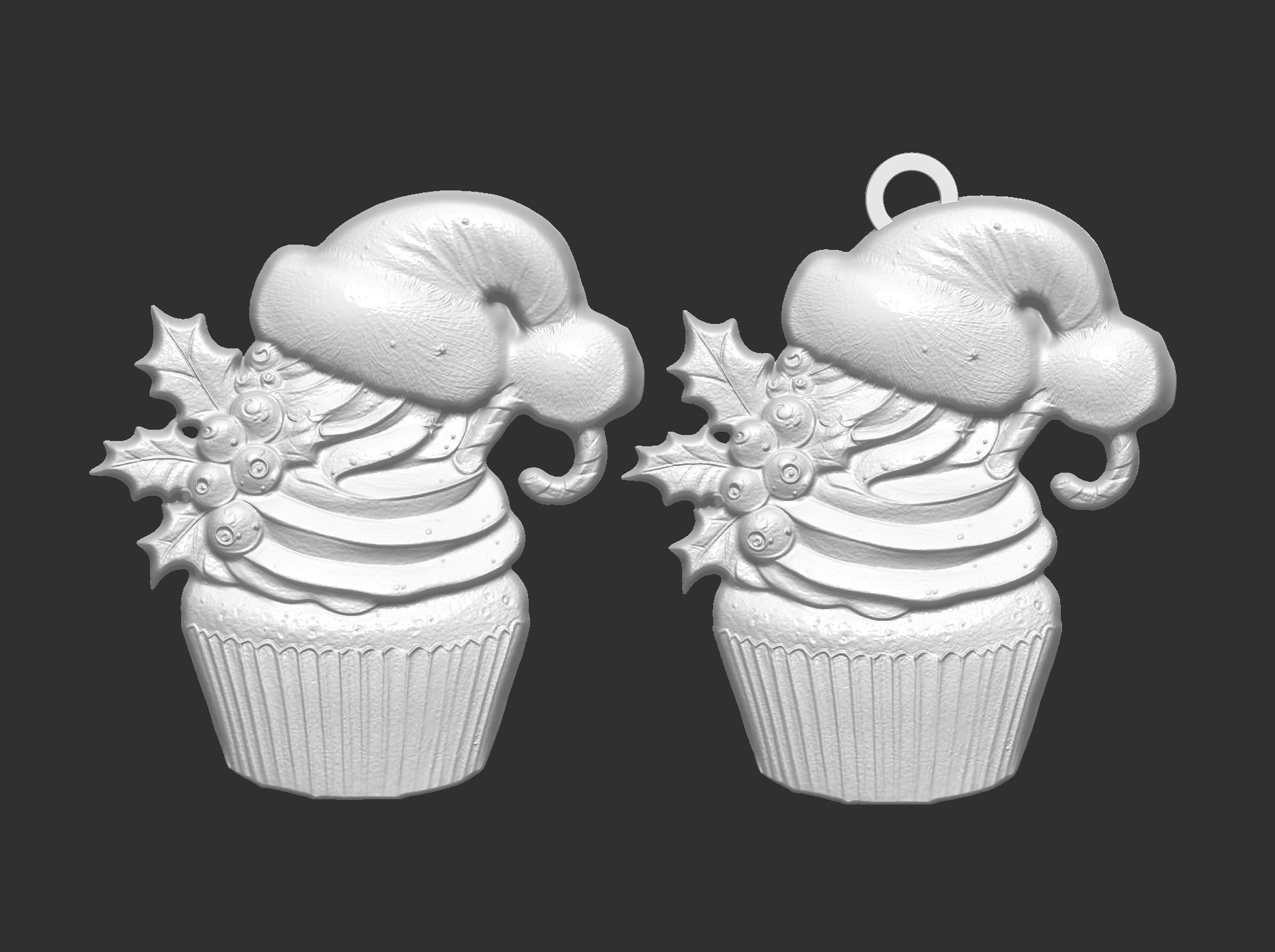 christmas tree cup cake decor 2  3D print model_7