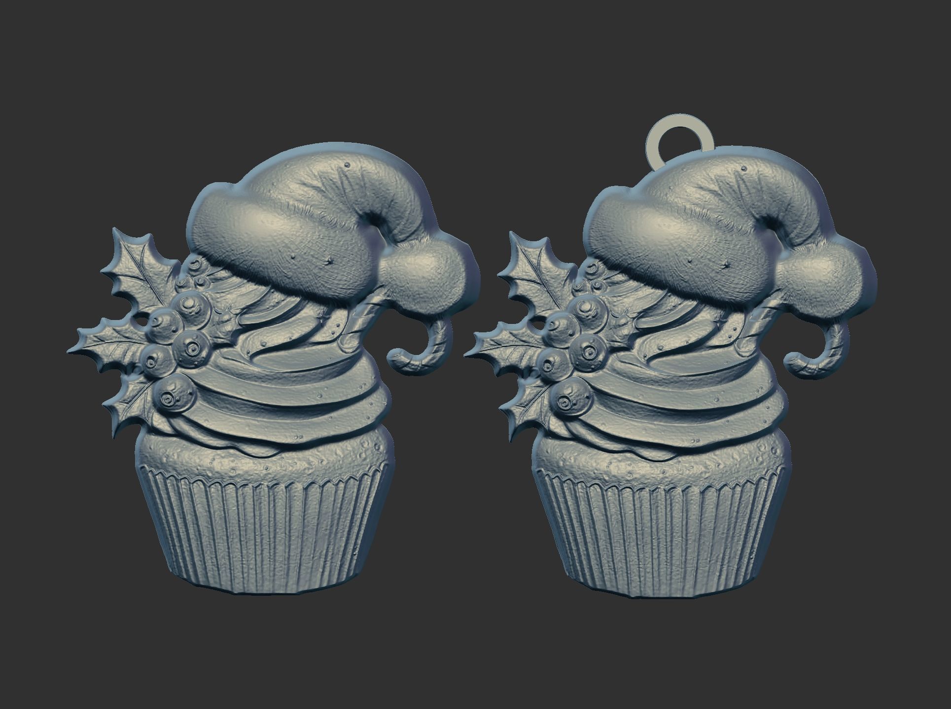 christmas tree cup cake decor 2  3D print model_5