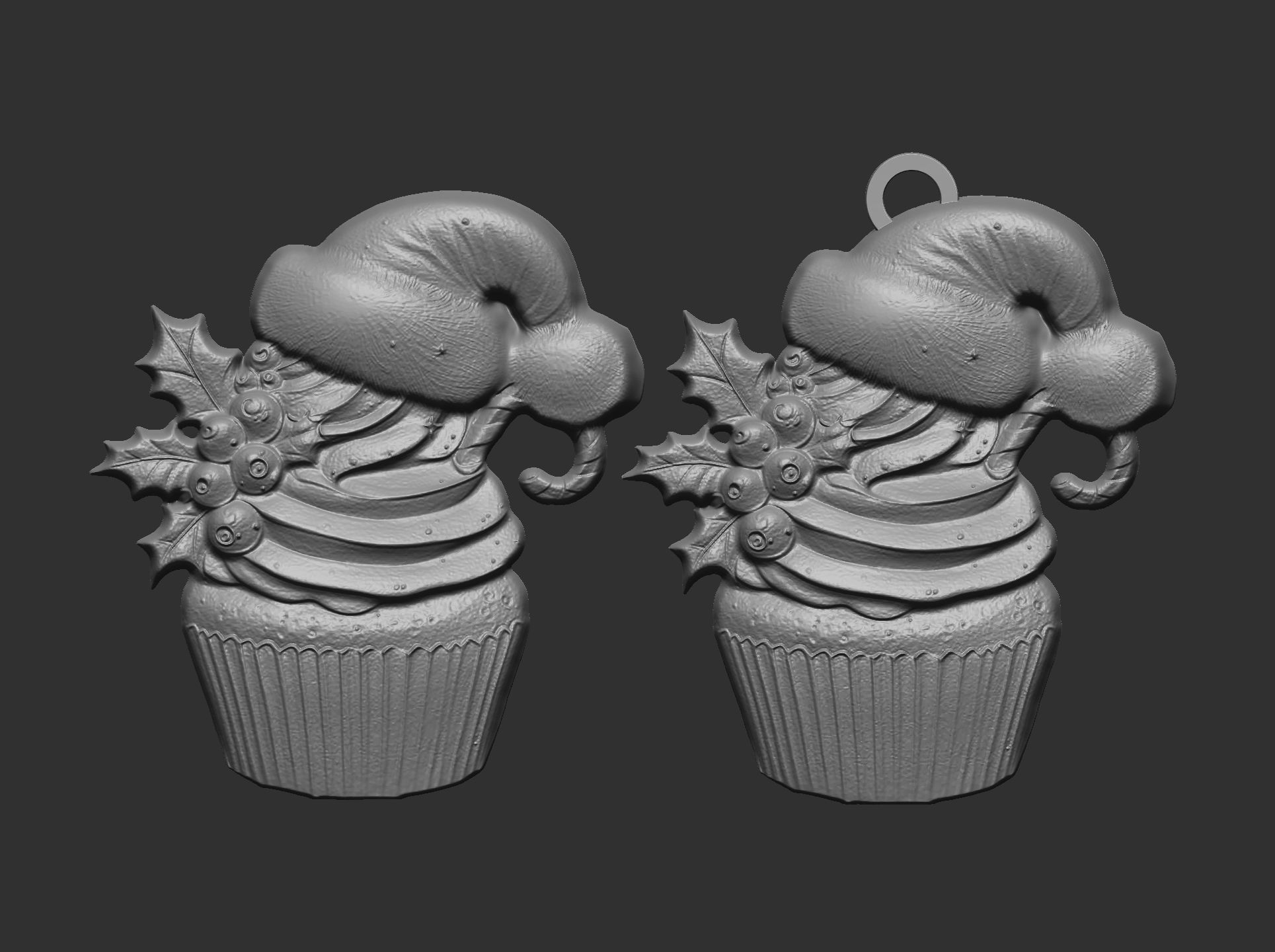 christmas tree cup cake decor 2  3D print model_8