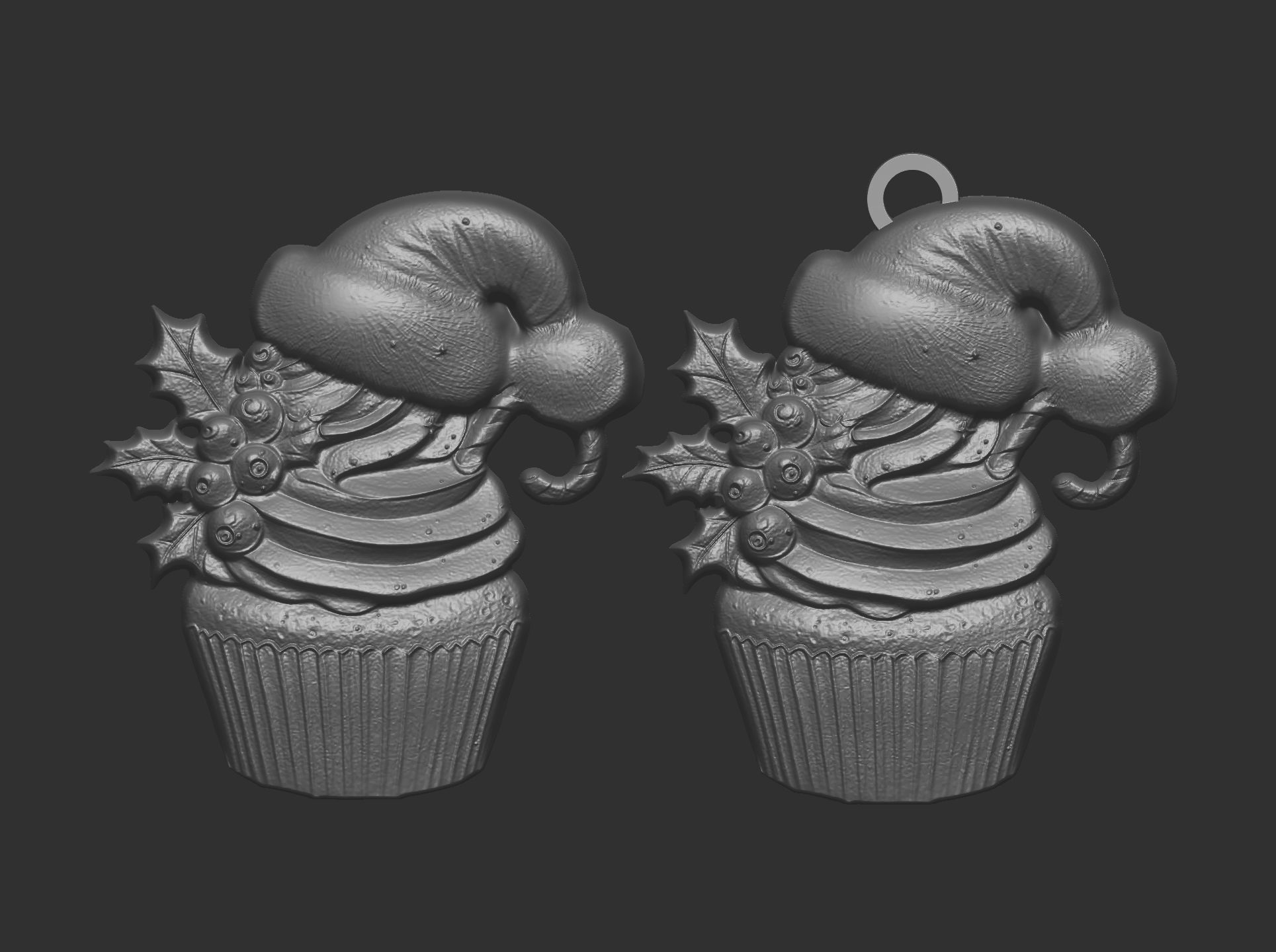 christmas tree cup cake decor 2  3D print model_6