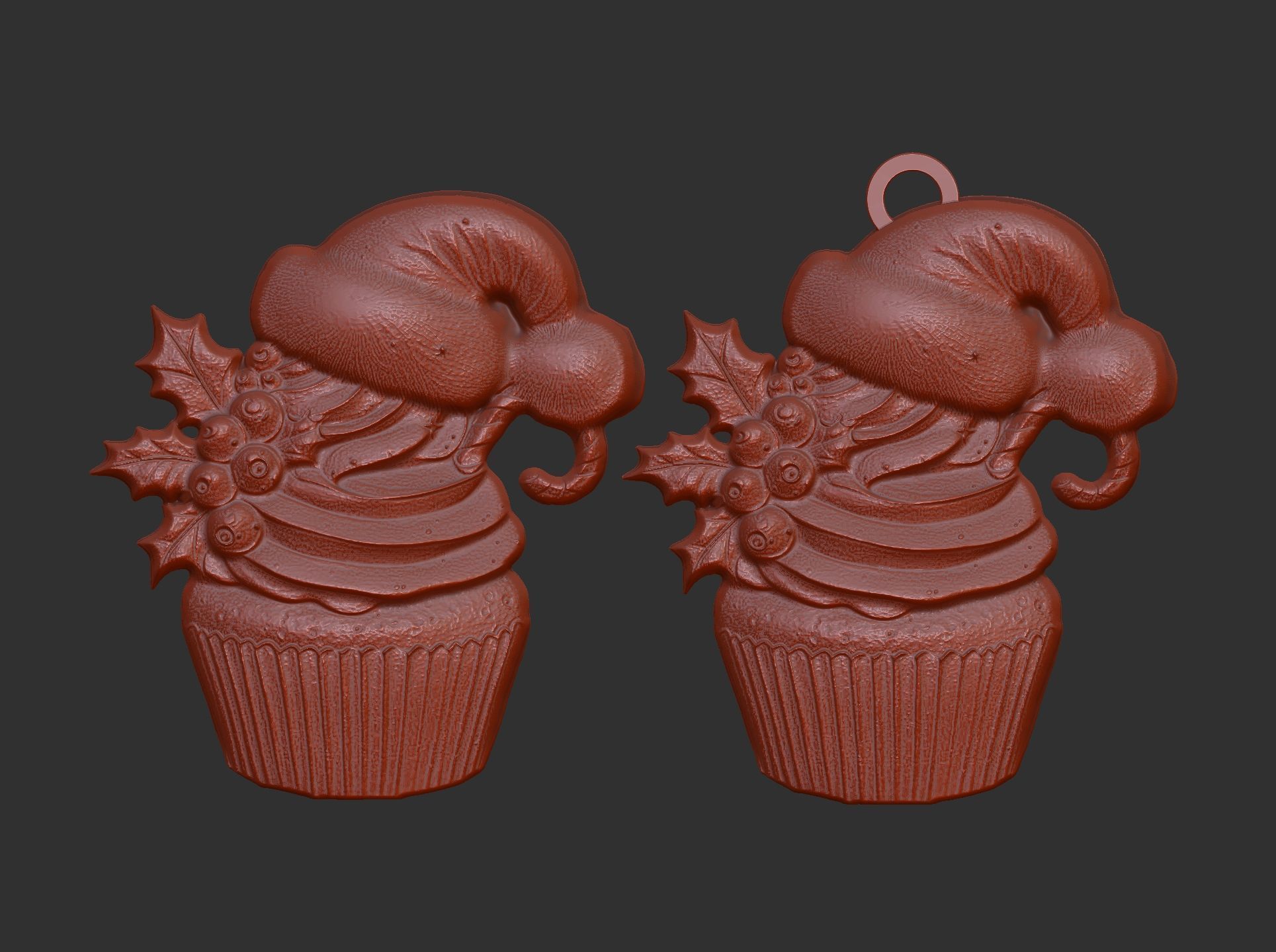 christmas tree cup cake decor 2  3D print model_3