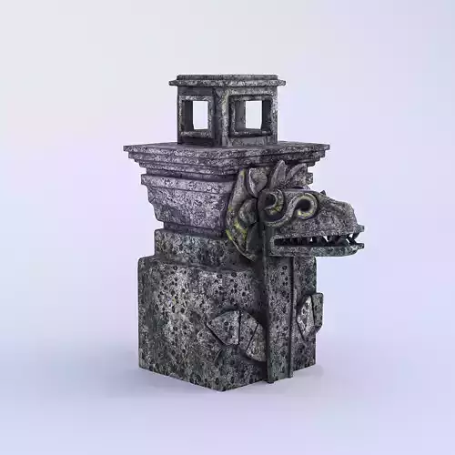 Aztec Ancient Totem - Highly Detailed 3D Model