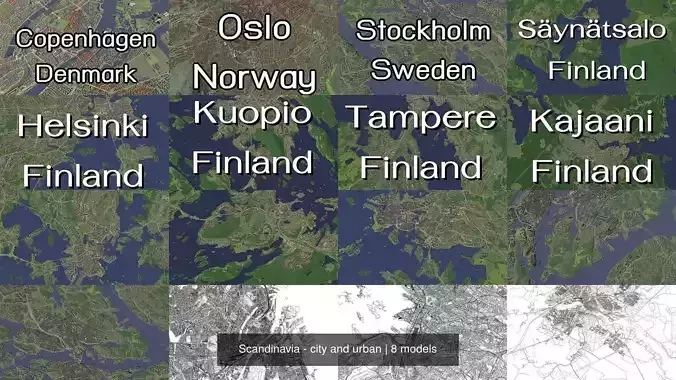 Scandinavia - city and urban 3D Model Collection