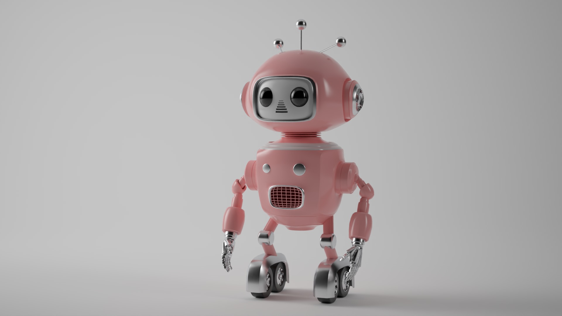 HOME ROBOT Low-poly 3D model_8