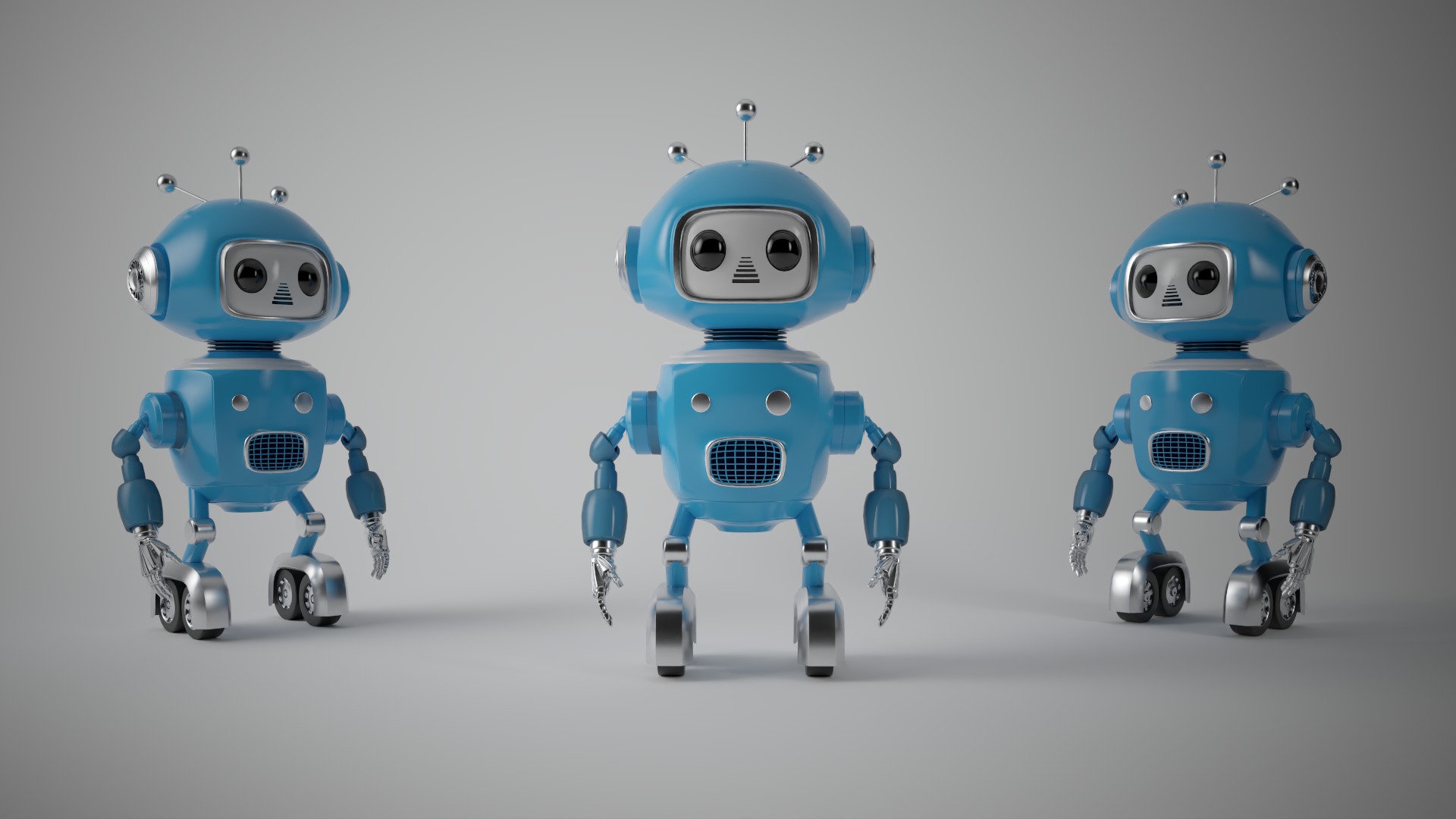 HOME ROBOT Low-poly 3D model_1