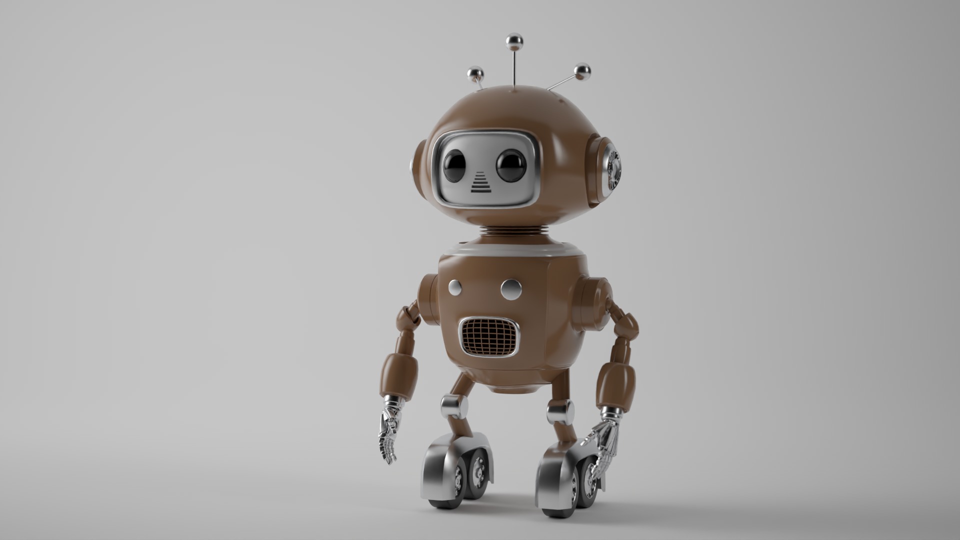 HOME ROBOT Low-poly 3D model_7