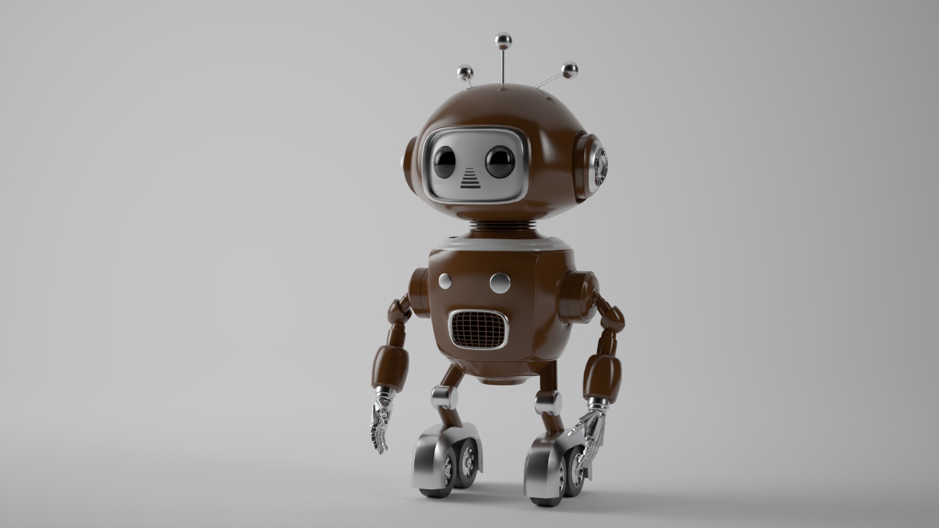 HOME ROBOT Low-poly 3D model_9