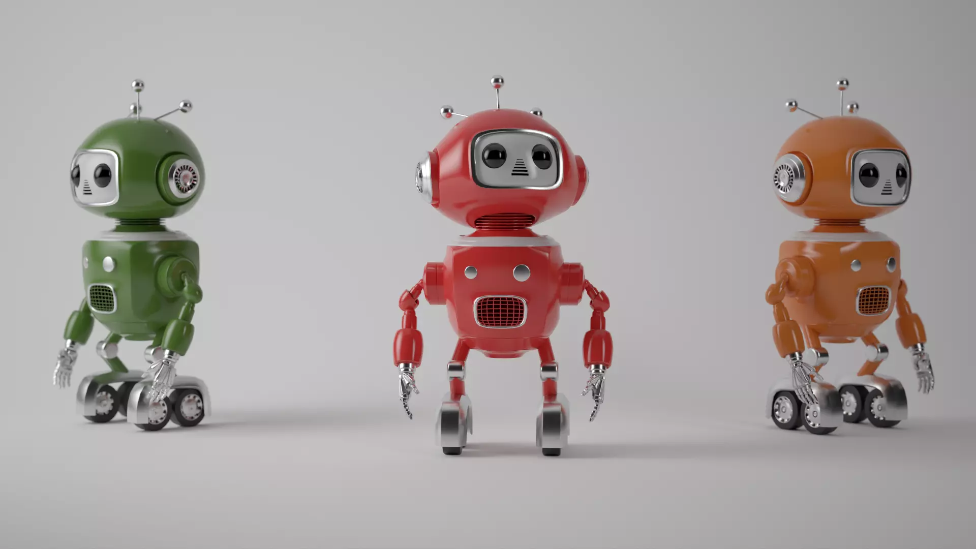 HOME ROBOT Low-poly 3D model_0