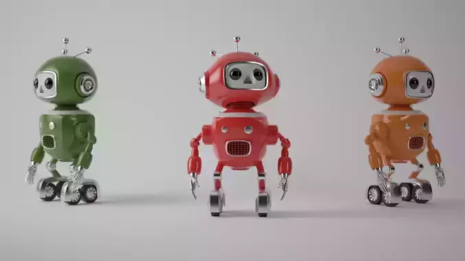 HOME ROBOT Low-poly 3D model